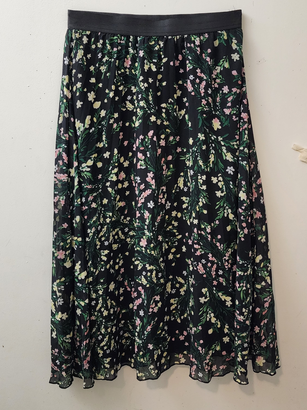 Yessica Premium Sm Vtg Floral Midi Skirt Cottagecore Boho Career Witchy Fairy